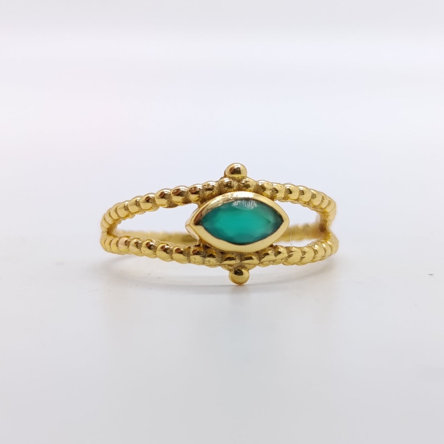 Anillo Ojo Chapado en Oro