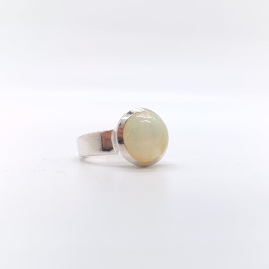 Anillo Opalo Walo Redondo Calidad AAA