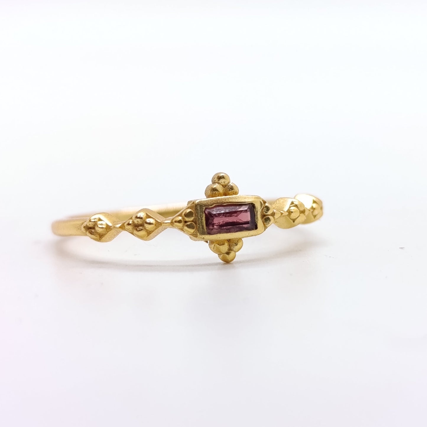 Anillo Sol Rectangulo Gemas Naturales