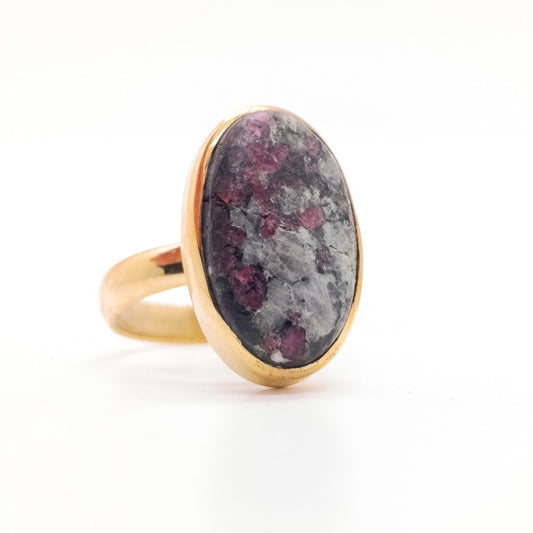 Anillo Zoisita con Rubí