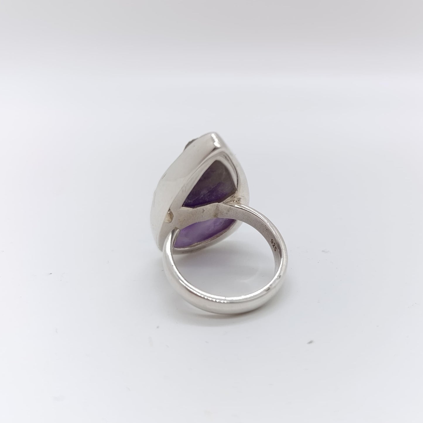 Anillo Artesanal en Plata 925 con Amatista Agatizada