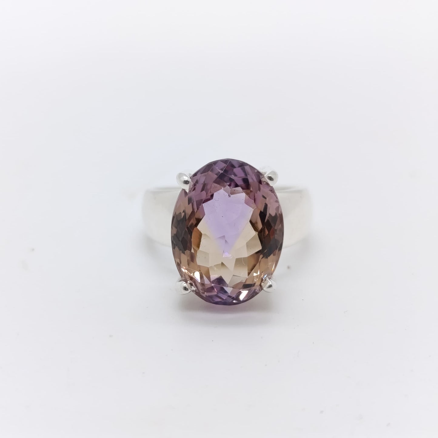 Anillo de Plata con Ametrino Natural