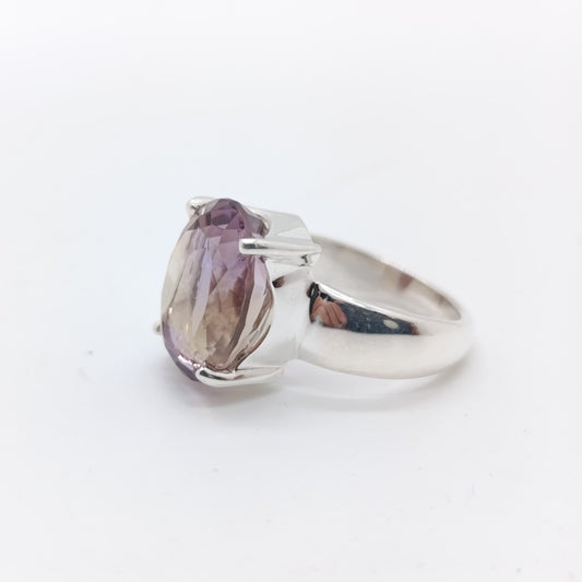 Anillo de Plata con Ametrino Natural