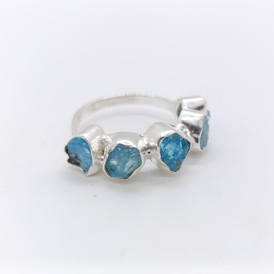 Anillo Motiak Apatito en bruto Plata 925