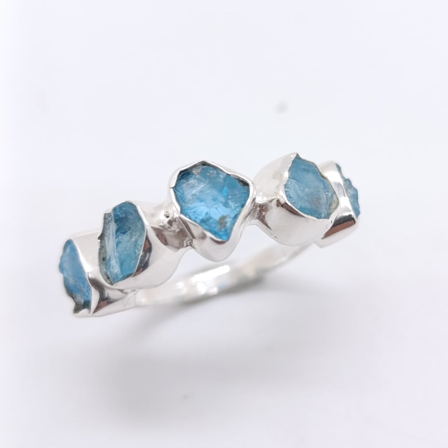 Anillo Motiak Apatito en bruto Plata 925