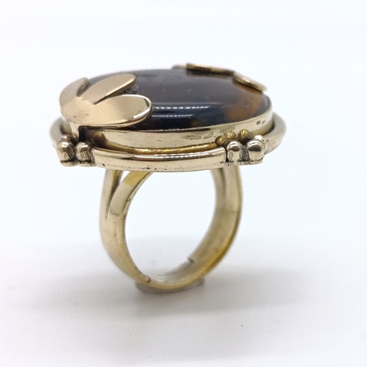 Anillo Ojo de Tigre Flor