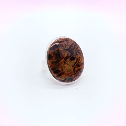 Anillo Pietersita Hecho a Mano