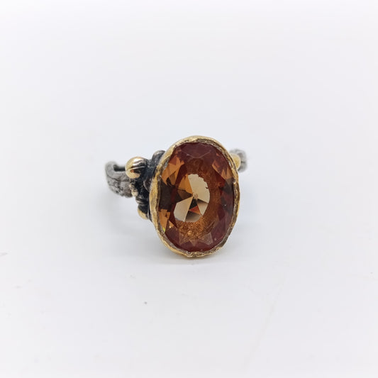 Anillo de Plata con Sultanita Huella Pequeño