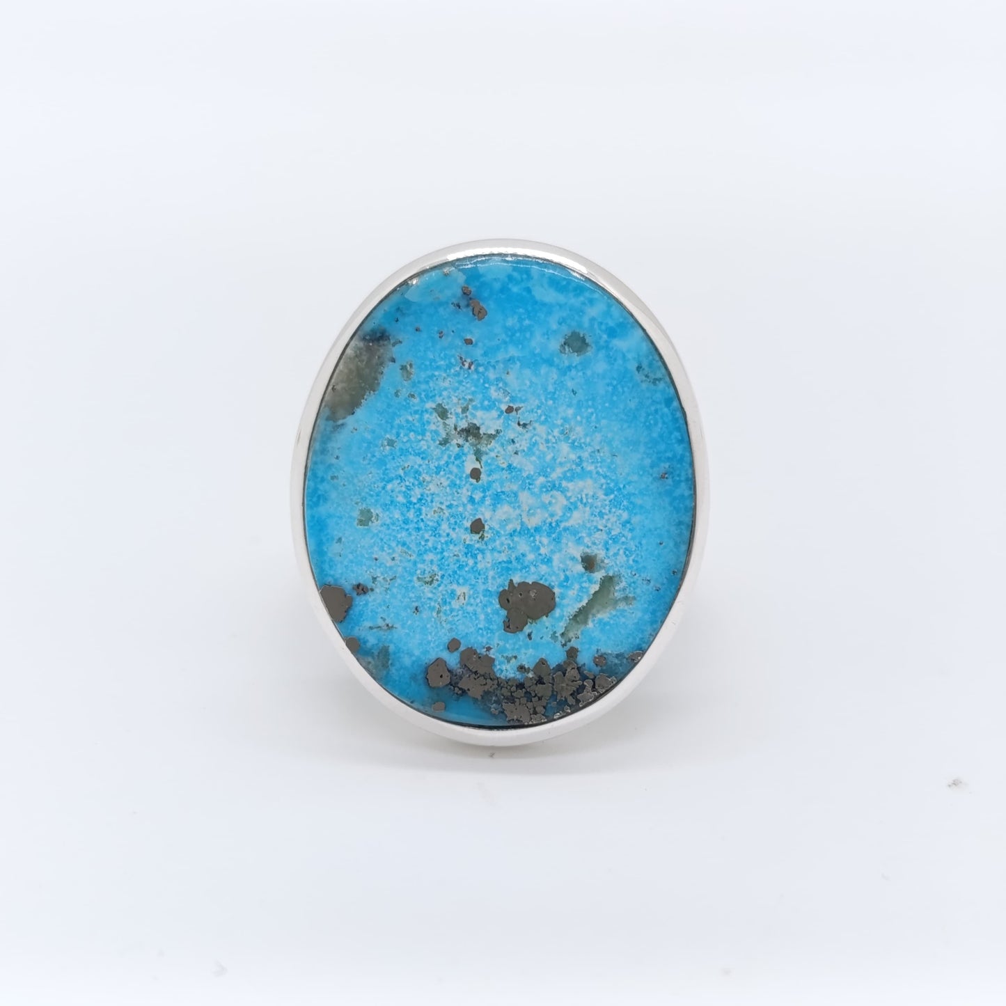 Anillo Turquesa Natural Hecho a Mano Plata 925