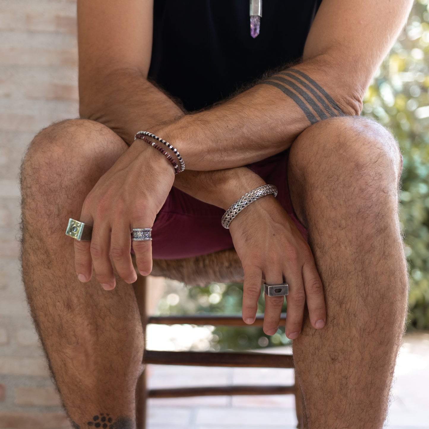 Plata Luz - Anillo Plata, Oro y aguamarina