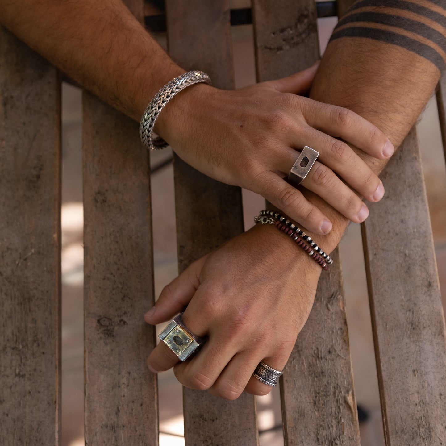 Anillo Plata, Oro y aguamarina