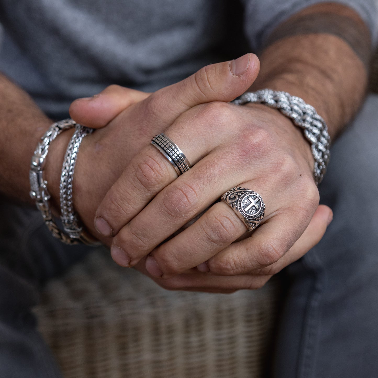 Anillo Escamas - Plata Luz