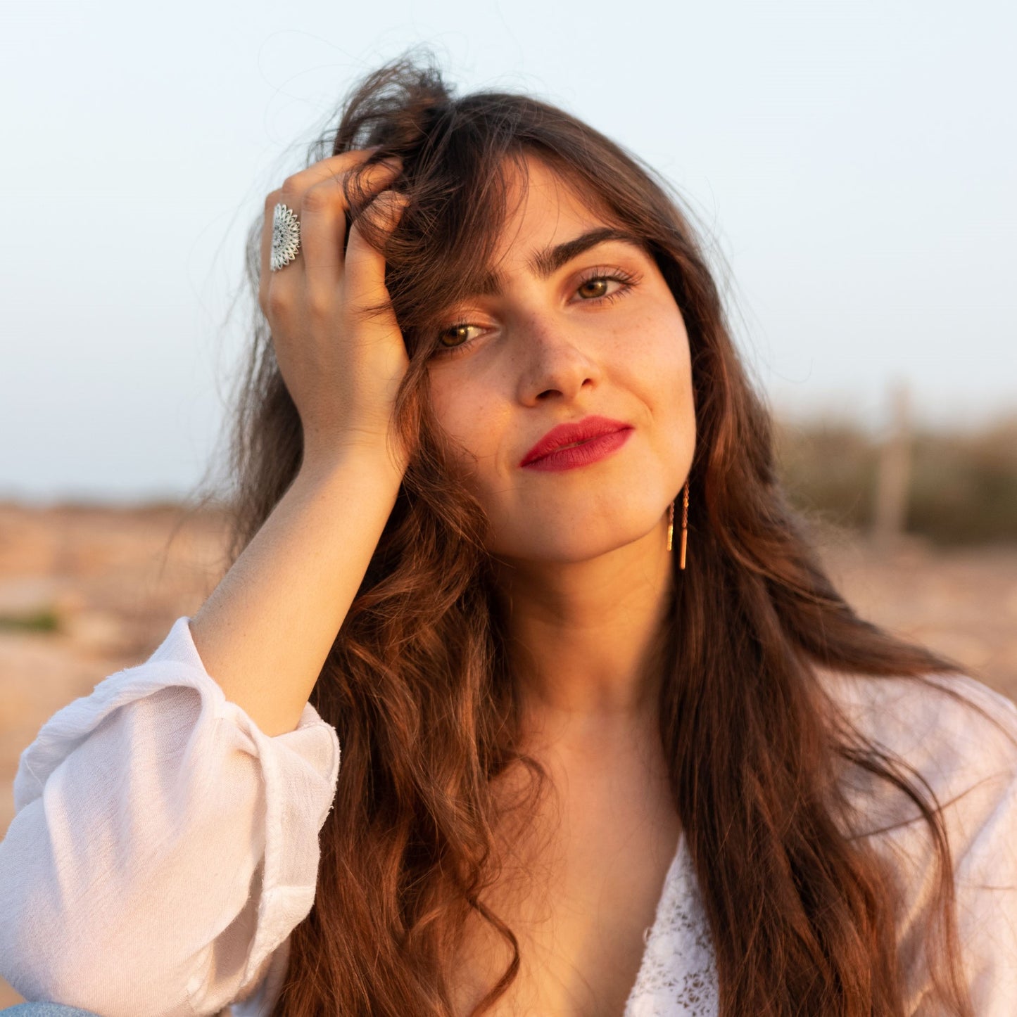 IC: PENDIENTE PLATA CADENA LARGO