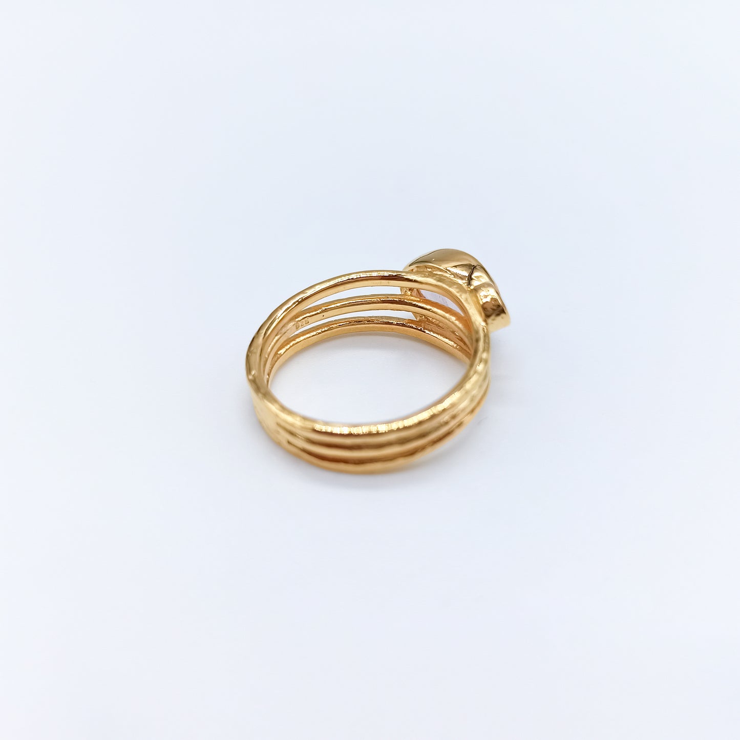 Anillo Rosse Plata 925 Chapada en Oro 18K