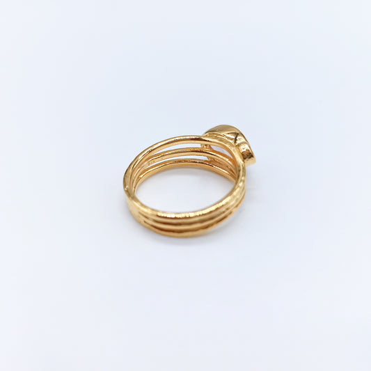 Anillo Rosse Plata 925 Chapada en Oro 18K