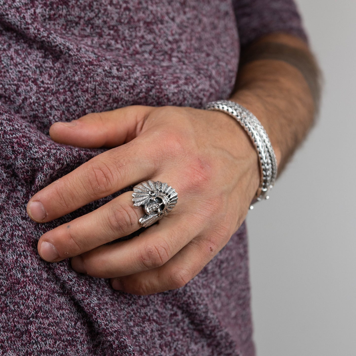 IC: ANILLO PLATA INDIO