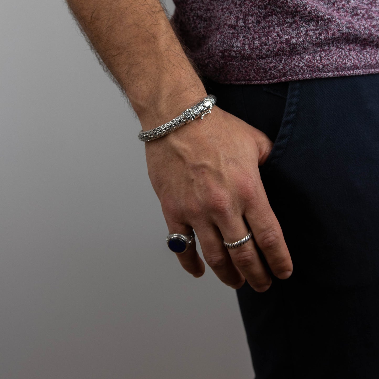 IC: ANILLO PLATA 925 LAPISLAZULI HOMBRE