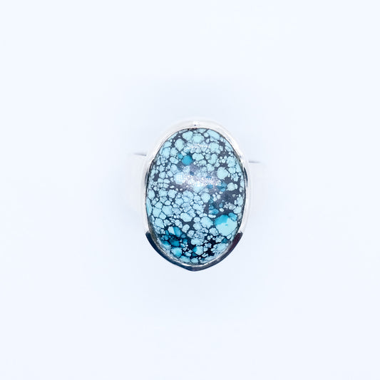 Anillo Turquesa MultiDot Plata 930 Hecho a Mano Fairmined