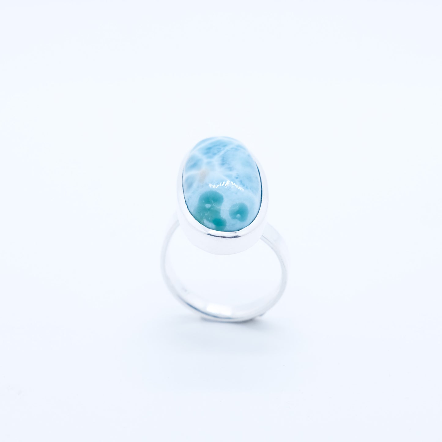 Anillo Cronos Larimar AAA Plata de Ley 925