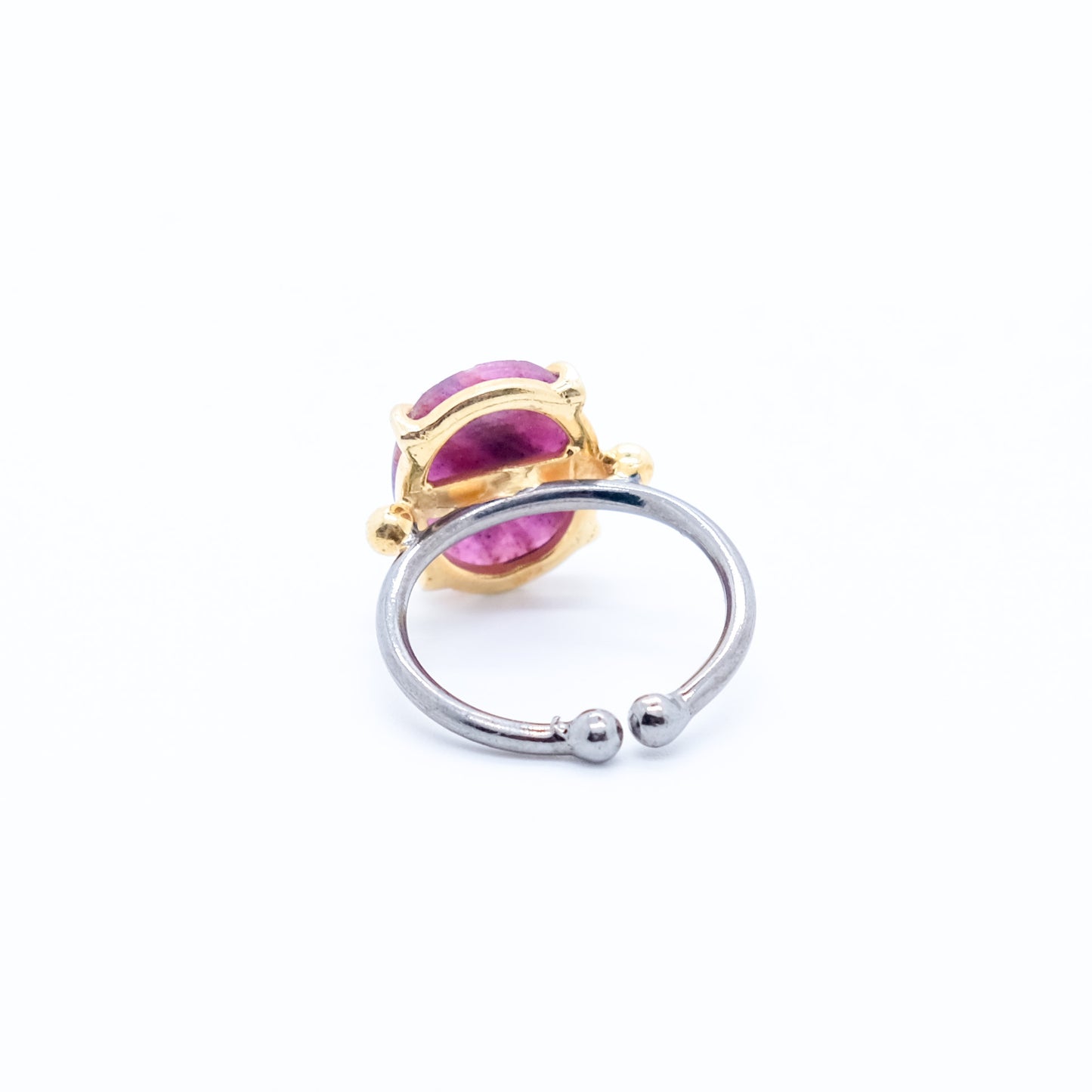 Anillo Rubí GoldSmith Plata 925 Baño Oro 18k