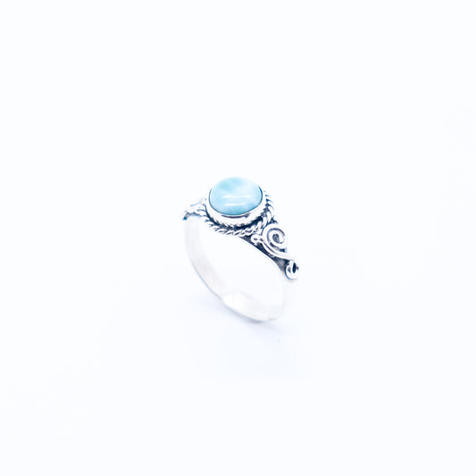 Anillo Maktub Larimar Natural Plata 930 Fairmined