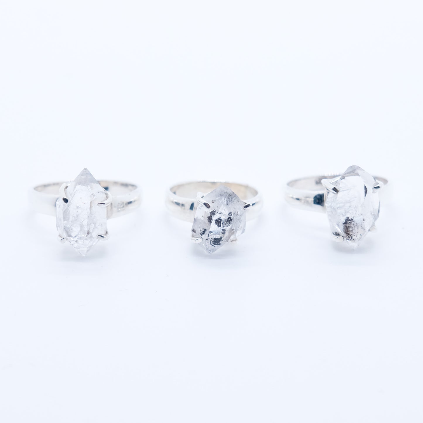 Anillo Cuarzo Diamante Hérkimer Plata 925 Ecológica