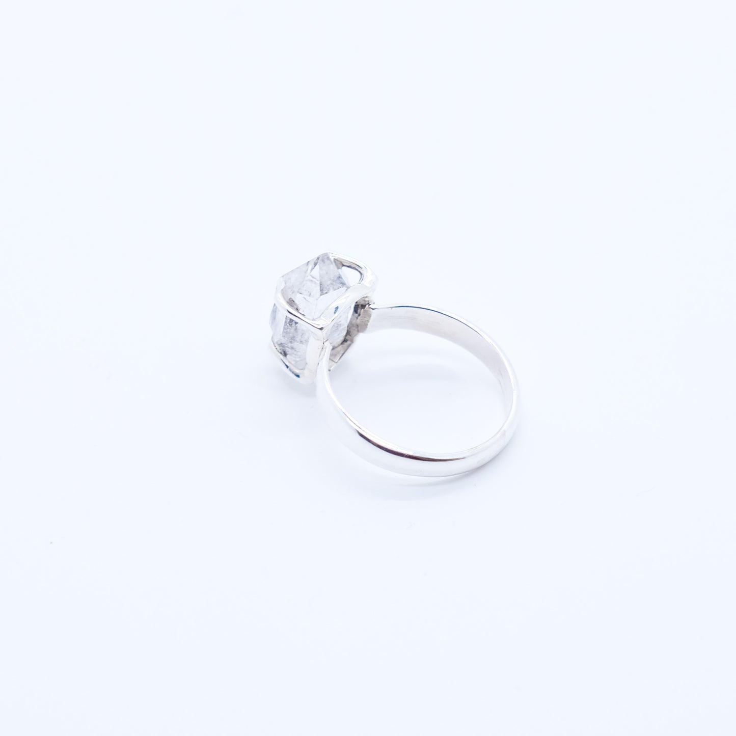 Anillo Cuarzo Diamante Hérkimer Plata 925 Ecológica
