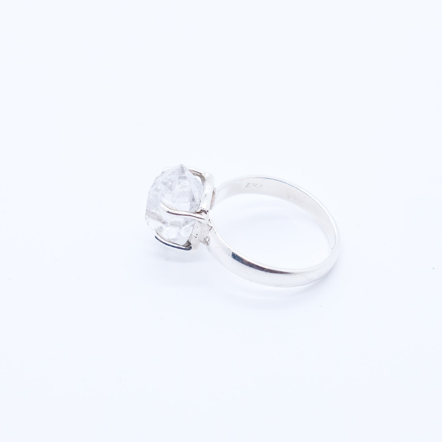 Anillo Cuarzo Diamante Hérkimer Plata 925 Ecológica