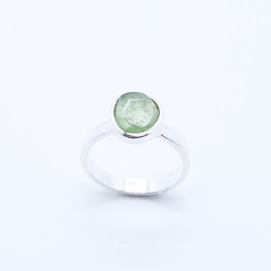 Anillo Agarimo Turmalina Multicolor Plata 925 Ecológica