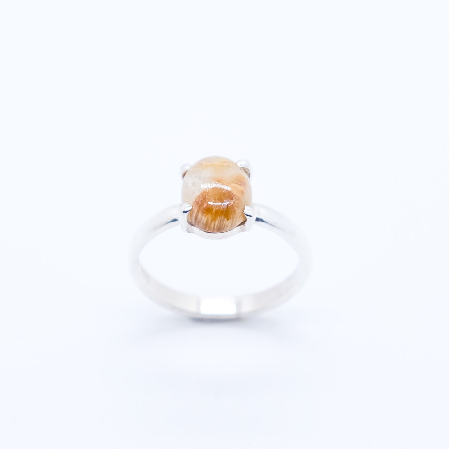 Anillo Cuarzo con Rutilo Venus Plata 925 Fairmined Hecho a Mano