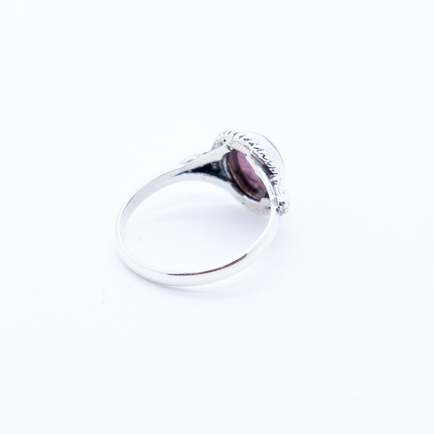 Anillo Meeresboden Turmalina Roja Rubelita Plata 925 Ecológica