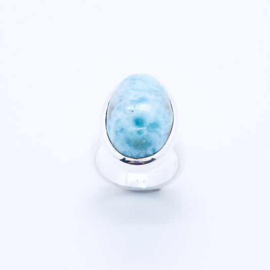 Anillos Larimar Agape Plata 925 Ecológica Hecho a Mano