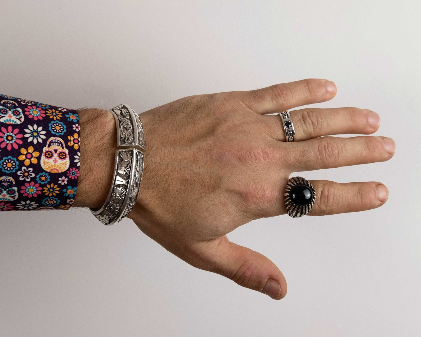 IC: ANILLO PLATA 925 ONIX NEGRO HOMBRE