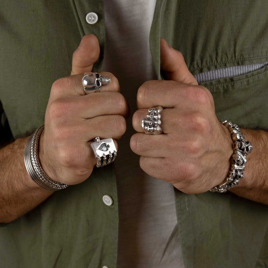 Pulsera Cranio - Plata Luz