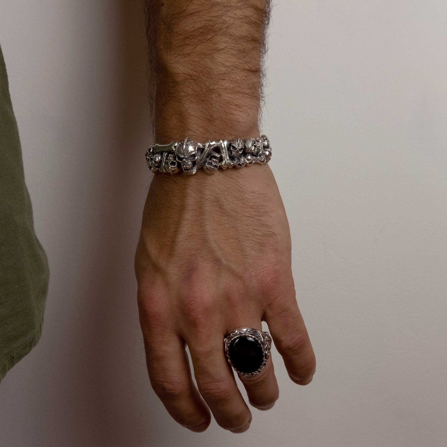IC: ANILLO PLATA 925 ONIX NEGRO HOMBRE