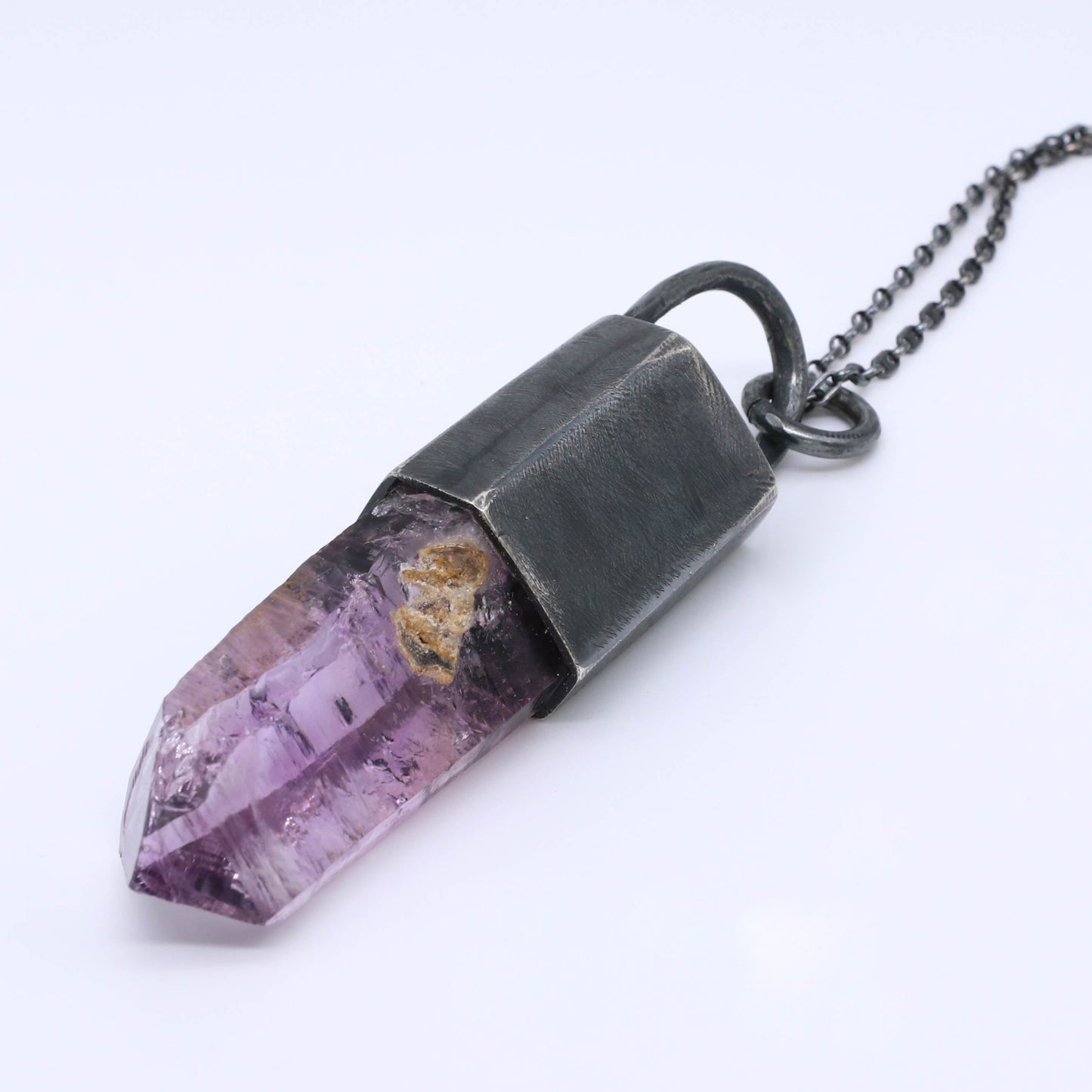 ic: 3 Colgante hombre plata y amatista natural