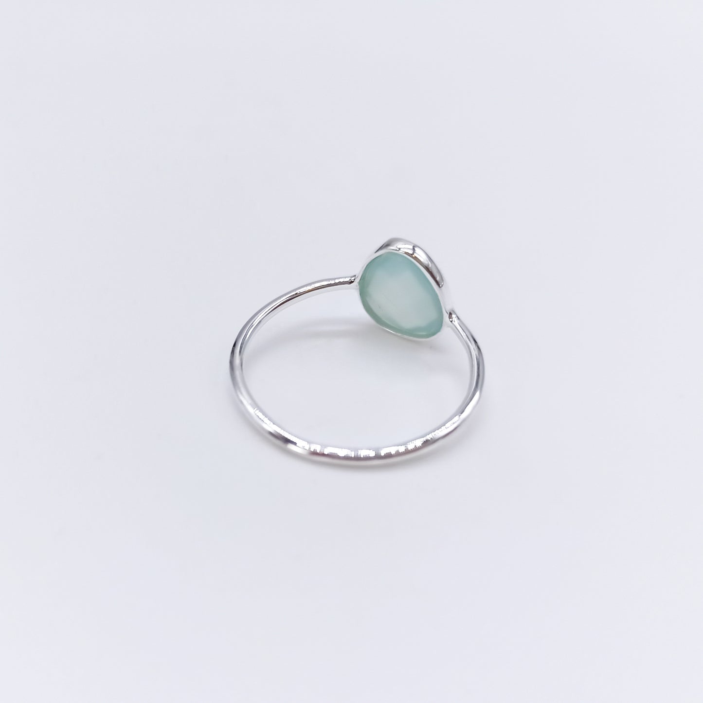 Anillo plataluz calcedonia plata chapada en oro torrevieja