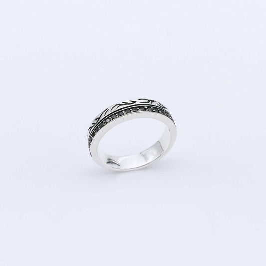 IC: ANILLO PLATA 925 ONIX NEGRO HOMBRE ALIANZA
