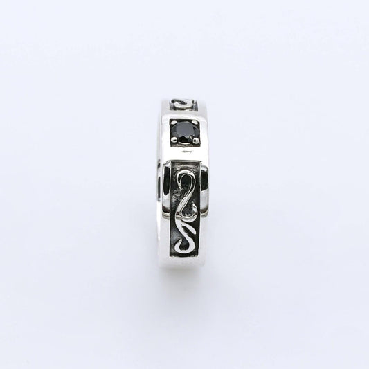 IC: ANILLO PLATA 925 ONIX NEGRO HOMBRE