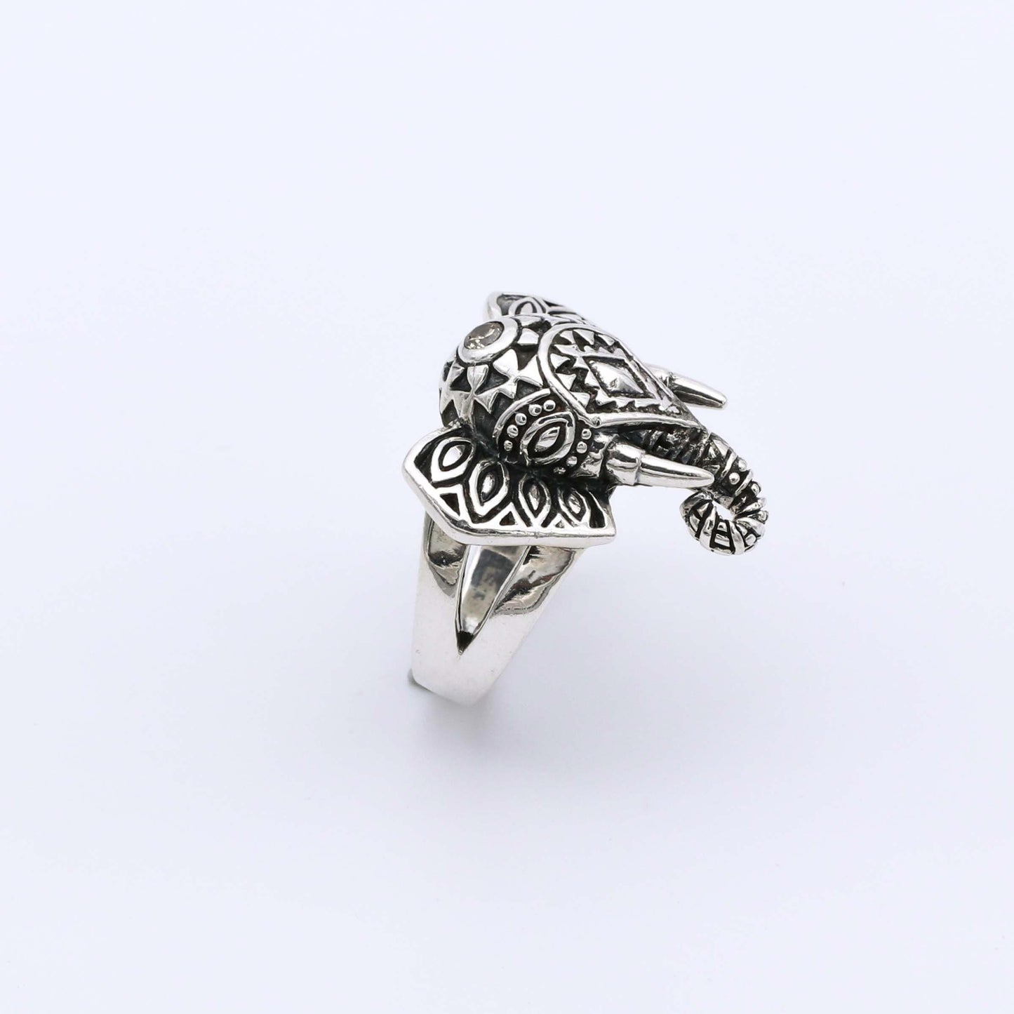 IC: ANILLO PLATA 925 CUARZO NATURAL ELEFANTE 3