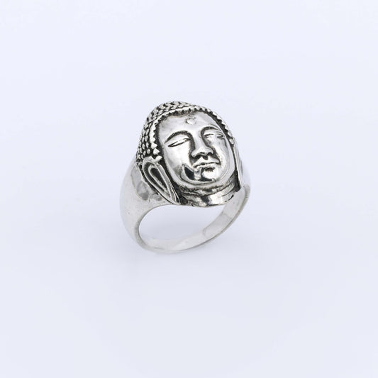 IC: Anillo PLATA 925 Cabeza Buddha - Plata Luz