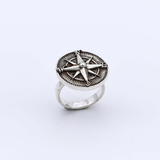 IC: Anillo PLATA Rosa de los Vientos
