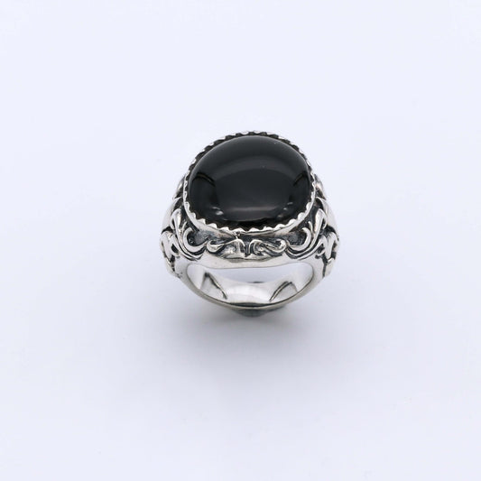 IC: ANILLO PLATA 925 ONIX NEGRO HOMBRE