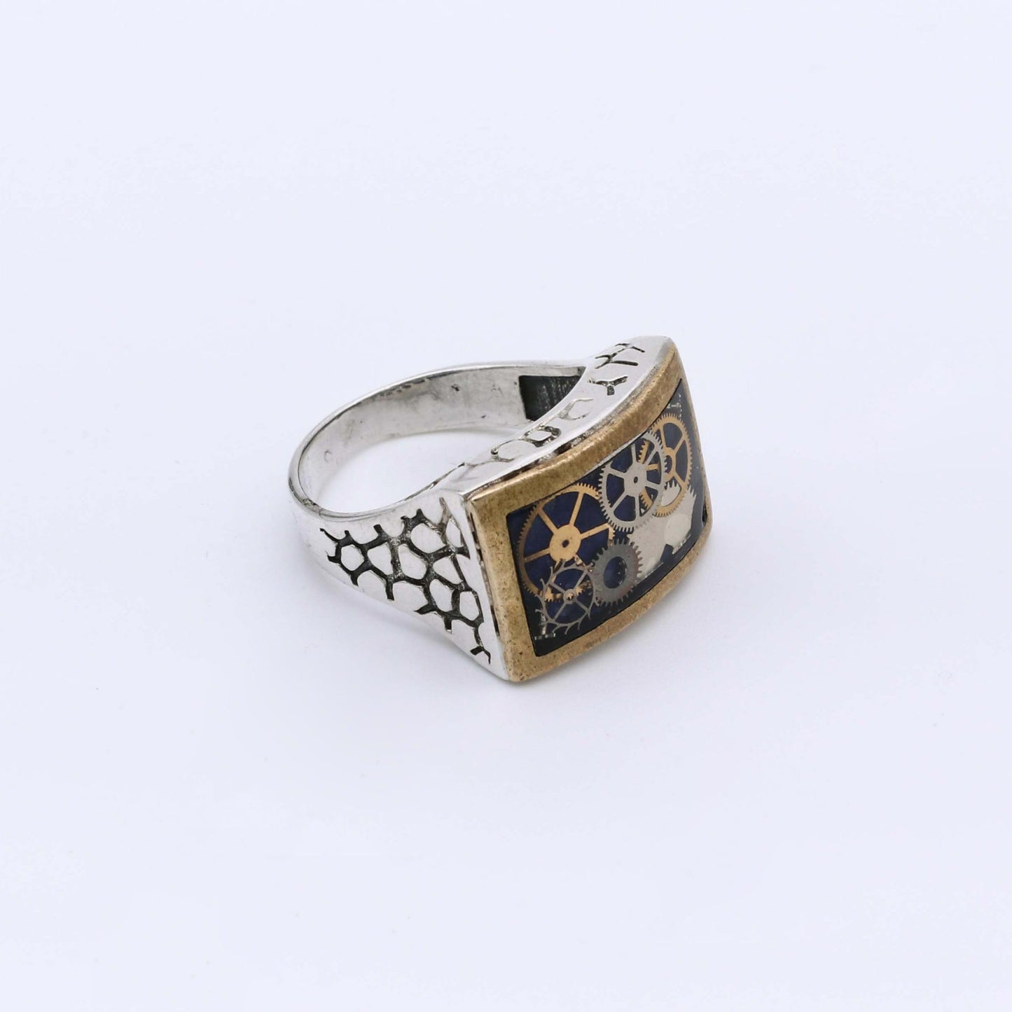 Anillo Reloj Sq - Plata Luz