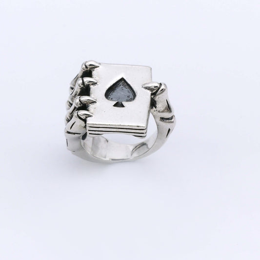 IC: ANILLO PLATA 925 CARTA CORAZONES POKER