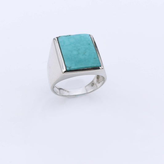IC: ANILLO PLATA 925 TURQUESA HOMBRE