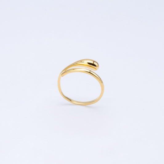Anillo Snake Plata 925 Baño Oro 18k