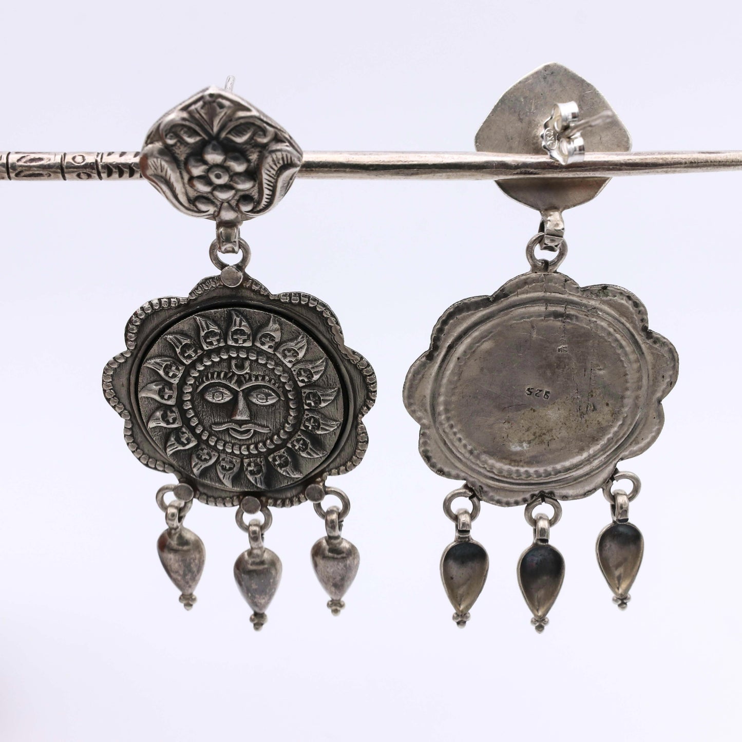 Pendiente Sol - Plata Luz