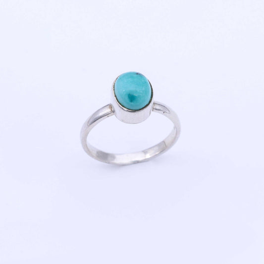 IC: ANILLO PLATA TURQUESA NATURAL