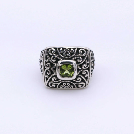 IC: ANILLO PLATA OLIVINA